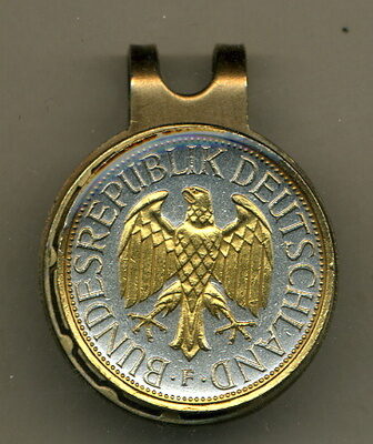 German 1 Mark "Eagle" Two Tone Coin Golf Ball Marker