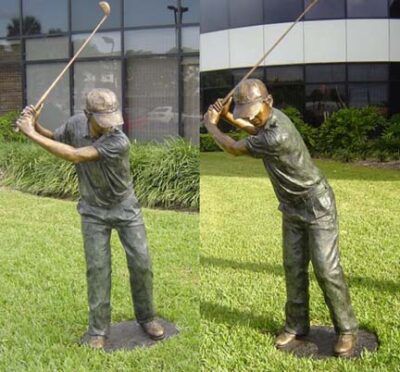 "Golf Pro" Bronze Garden Statue - 74" High