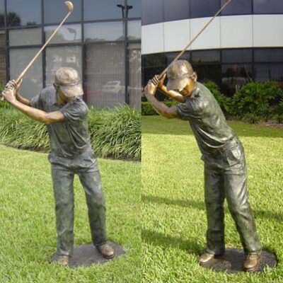 "Golf Pro" Bronze Garden Statue - 74" High