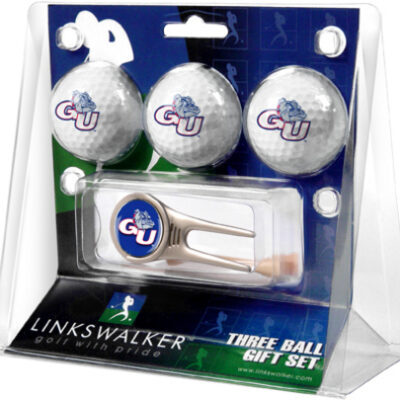 Gonzaga Bulldogs 3 Golf Ball Gift Pack with Cap Tool