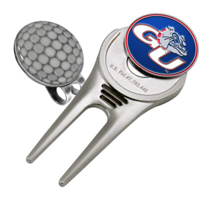 Gonzaga Bulldogs Divot Tool Hat Clip with Golf Ball Marker (Set of 2)