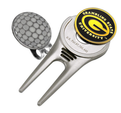 Grambling State Tigers Divot Tool Hat Clip with Golf Ball Marker (Set of 2)