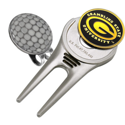 Grambling State Tigers Divot Tool Hat Clip with Golf Ball Marker (Set of 2)