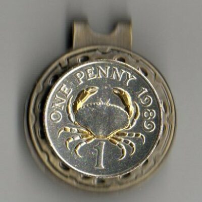 Guernsey Penny "Crab" Two Tone Coin Ball Marker