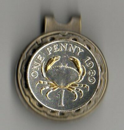 Guernsey Penny "Crab" Two Tone Coin Ball Marker