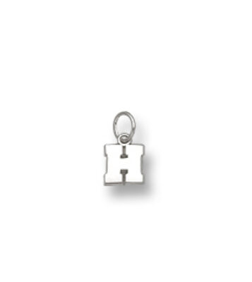 Harvard Crimson "H" 1/4" Charm - Sterling Silver Jewelry