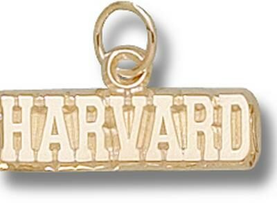 Harvard Crimson "Harvard" 3/16" Charm - 10KT Gold Jewelry