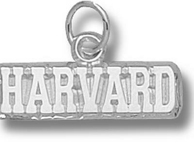 Harvard Crimson "Harvard" 3/16" Charm - Sterling Silver Jewelry