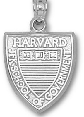 Harvard Crimson "JFK School of Government Shield" Pendant - Sterling Silver Jewelry