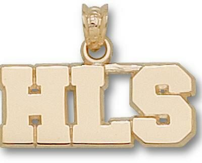 Harvard Crimson Law School Block "HLS" Pendant - 10KT Gold Jewelry