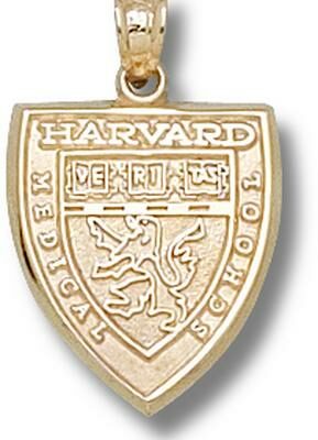 Harvard Crimson Medical School "Shield" Pendant - 10KT Gold Jewelry