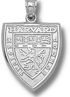 Harvard Crimson Medical School "Shield" Pendant - Sterling Silver Jewelry