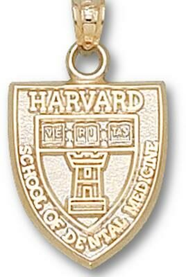 Harvard "Dental School Shield" Pendant - 10KT Gold Jewelry