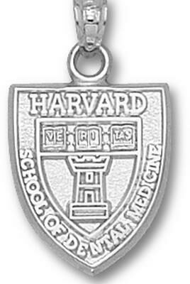 Harvard "Dental School Shield" Pendant - Sterling Silver Jewelry