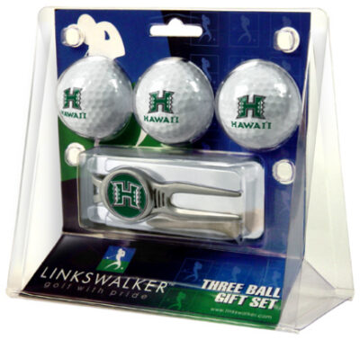 Hawaii Rainbow Warriors 3 Ball Golf Gift Pack with Kool Tool