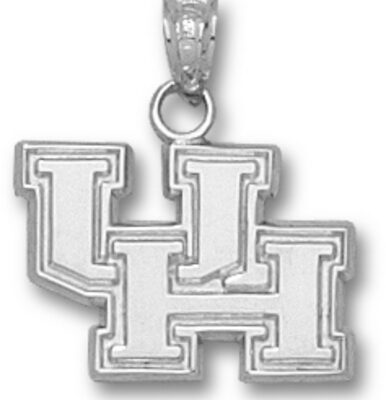 Houston Cougars New "UH" 1/2" Pendant - Sterling Silver Jewelry