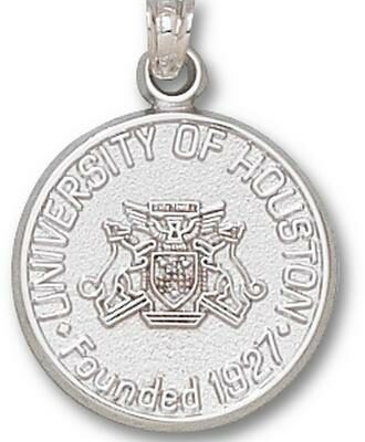 Houston Cougars "Seal" 3/4" Pendant - Sterling Silver Jewelry