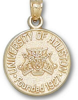 Houston Cougars "Seal" 5/8" Pendant - 10KT Gold Jewelry