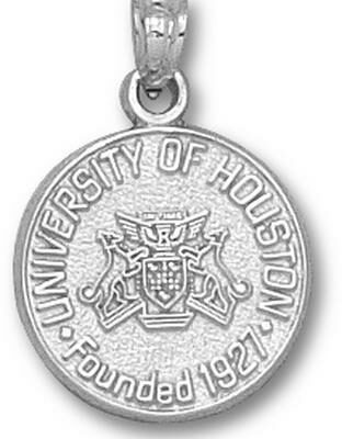 Houston Cougars "Seal" 5/8" Pendant - Sterling Silver Jewelry