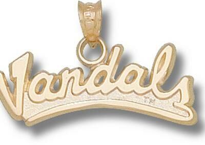 Idaho Vandals Script "Vandals" Pendant - 10KT Gold Jewelry