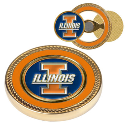 Illinois Fighting Illini Challenge Coin with Ball Markers (Set of 2)