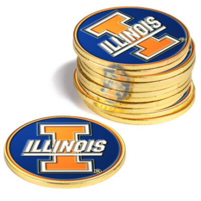 Illinois Fighting Illini Golf Ball Marker (12 Pack)