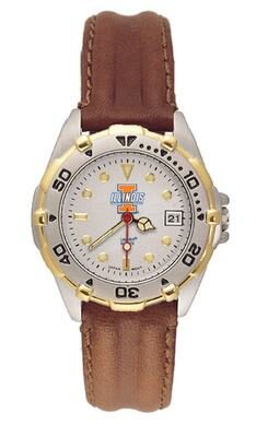 Illinois Fighting Illini "I with Illinois" All Star Watch with Leather Band - Women's