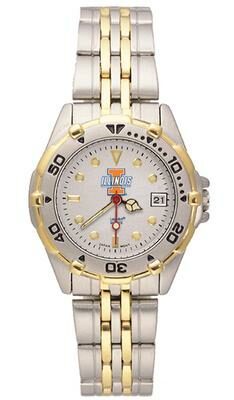 Illinois Fighting Illini "I with Illinois" All Star Watch with Stainless Steel Band - Women's