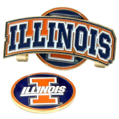 Illinois Fighting Illini Slider Clip with Golf Ball Marker (Set of 3)