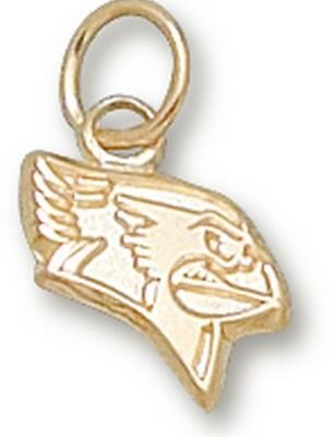 Illinois State Redbirds "Redbird Head" 3/8" Charm - 10KT Gold Jewelry