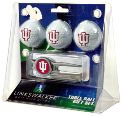 Indiana Hoosiers 3 Ball Golf Gift Pack with Kool Tool