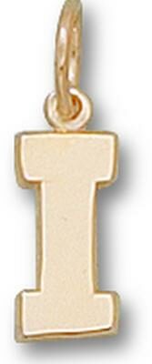 Indiana Hoosiers Block "I" 3/8" Charm - 10KT Gold Jewelry