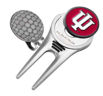 Indiana Hoosiers Divot Tool Hat Clip with Golf Ball Marker (Set of 2)