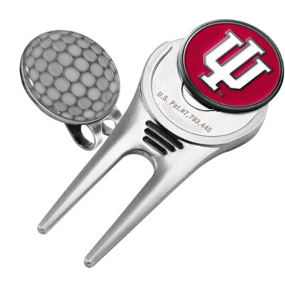 Indiana Hoosiers Divot Tool Hat Clip with Golf Ball Marker (Set of 2)