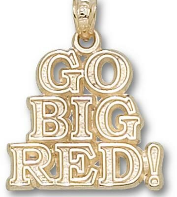 Indiana Hoosiers "Go Big Red" Pendant - 10KT Gold Jewelry