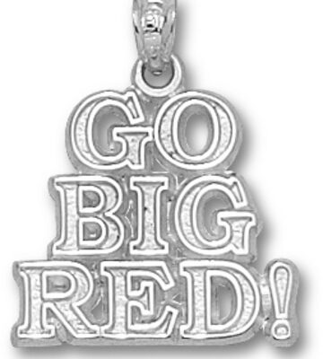 Indiana Hoosiers "Go Big Red" Pendant - Sterling Silver Jewelry