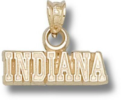 Indiana Hoosiers "Indiana" 3/16" Pendant - 10KT Gold Jewelry