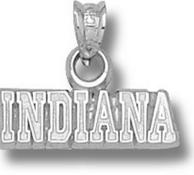 Indiana Hoosiers "Indiana" 3/16" Pendant - Sterling Silver Jewelry