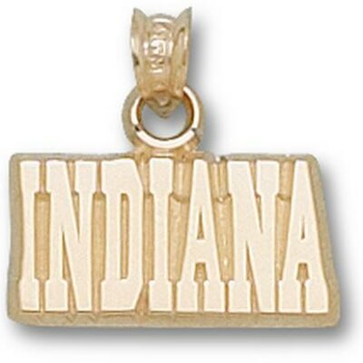 Indiana Hoosiers "Indiana" 3/8" Pendant - 10KT Gold Jewelry