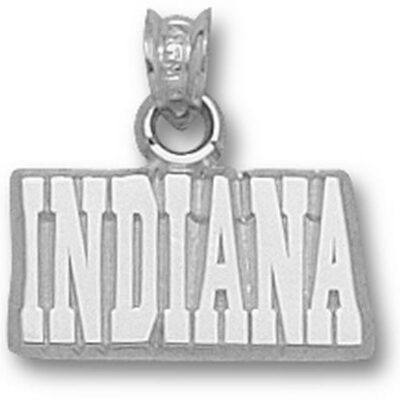 Indiana Hoosiers "Indiana" 3/8" Pendant - Sterling Silver Jewelry