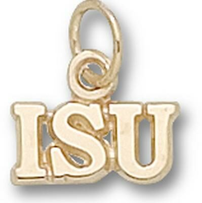 Indiana State Sycamores "ISU" 3/16" Charm - 10KT Gold Jewelry