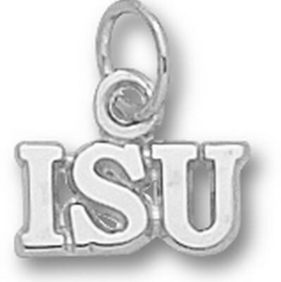 Indiana State Sycamores "ISU" 3/16" Charm - Sterling Silver Jewelry