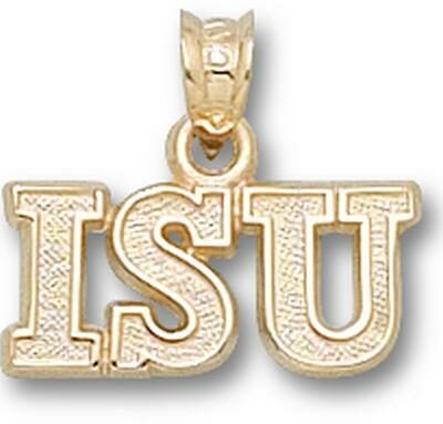 Indiana State Sycamores "ISU" Pendant - 10KT Gold Jewelry