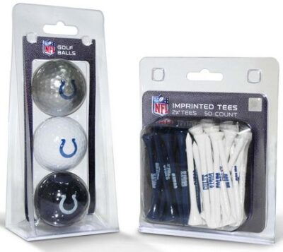 Indianapolis Colts Golf Tees and Golf Balls Pack (50 Tees / 3 Balls)