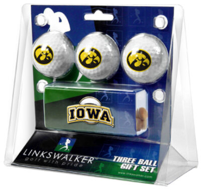 Iowa Hawkeyes 3 Ball Gift Pack with Hat Clip