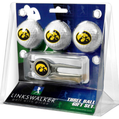 Iowa Hawkeyes 3 Ball Golf Gift Pack with Kool Tool