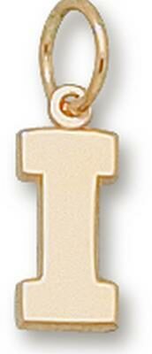 Iowa Hawkeyes Block "I" 3/8" Charm - 14KT Gold Jewelry