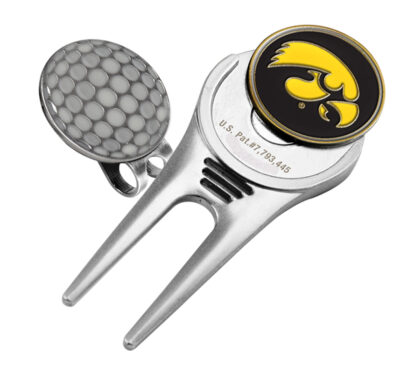 Iowa Hawkeyes Divot Tool Hat Clip with Golf Ball Marker (Set of 2)