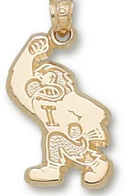 Iowa Hawkeyes "Fighting Herky" Pendant - 10KT Gold Jewelry