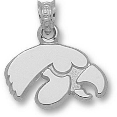 Iowa Hawkeyes "Hawk Face" Pendant - Sterling Silver Jewelry